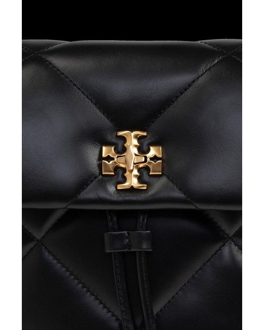 Tory Burch Black Kira Logo Plaque Mini Backpack