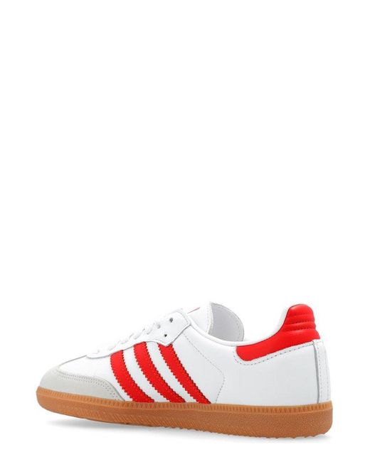 Adidas Originals Red Samba Lace-up Sneakers for men