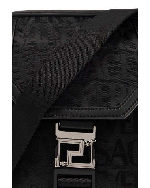 Fendi Men's Messenger Bag Stamp Black Bag