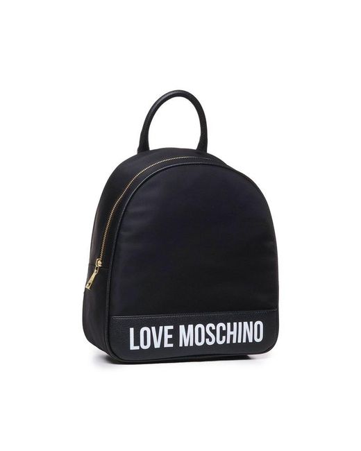 Love Moschino Blue Backpack With Print