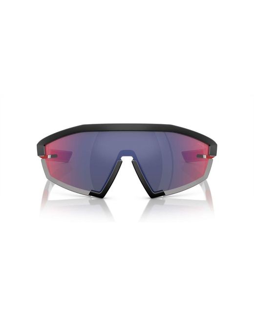 Prada Black Shield Frame Sunglasses for men
