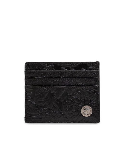 Versace Black Wallet With Logo, for men
