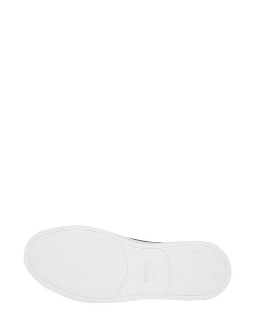 Zegna Brown Triple Stitch Trainers for men