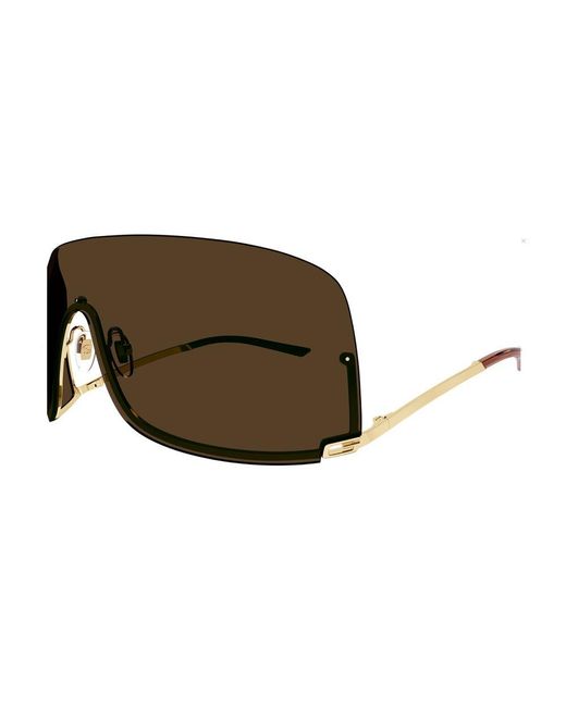 Gucci Brown Oversized Frame Sunglasses