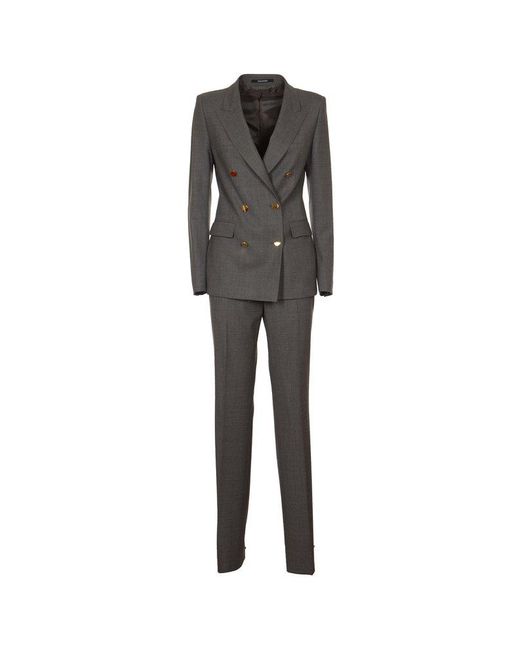 Tagliatore Black Two-piece Double-breasted Suit