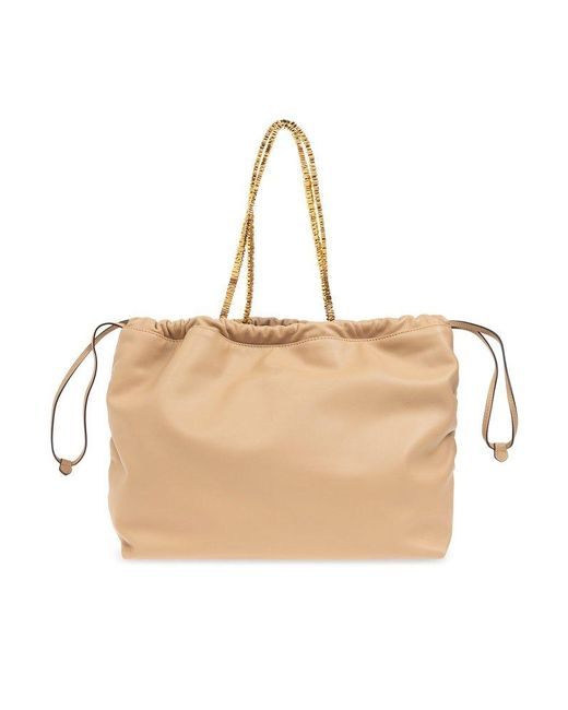 Moschino Natural Leather Shopper Bag,