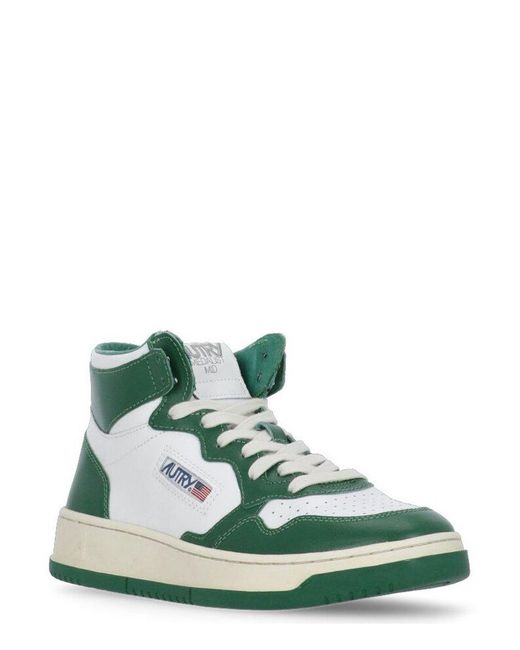 Autry Green Medalist Mid-top Sneakers