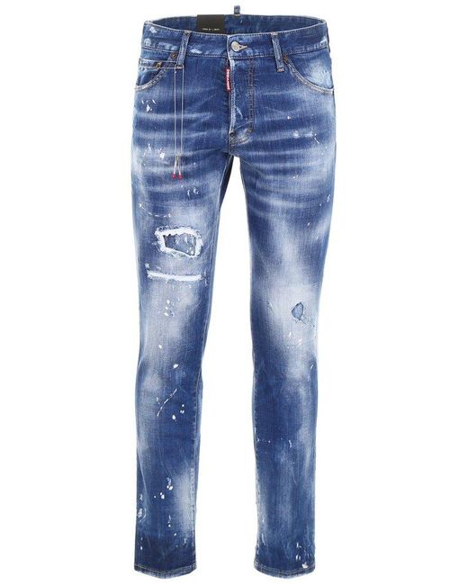 DSquared² Blue Distressed Cool Guy Jeans for men