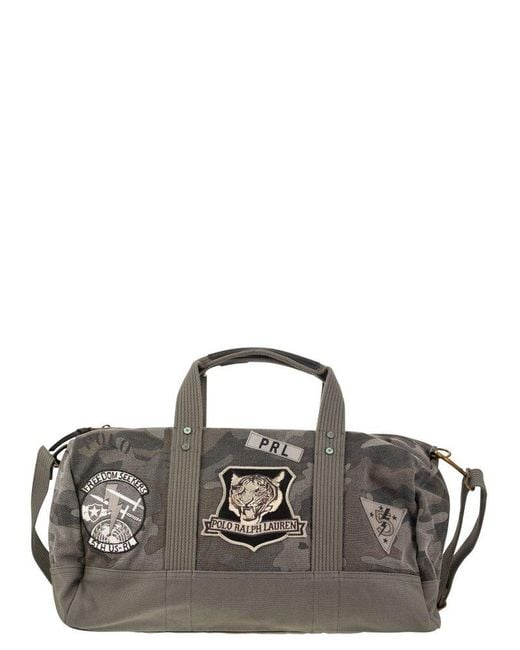 Polo Ralph Lauren Black Camouflage Patch-detailed Duffle Bag for men
