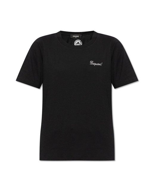 DSquared² Black T-shirt With Logo,
