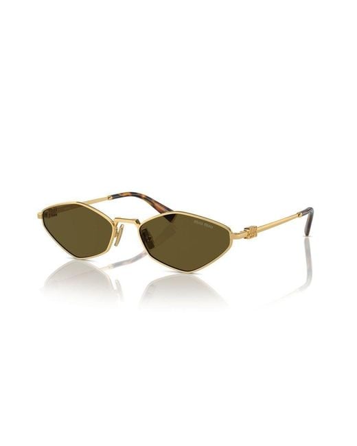 Miu Miu Green Cat-Eye Sunglasses