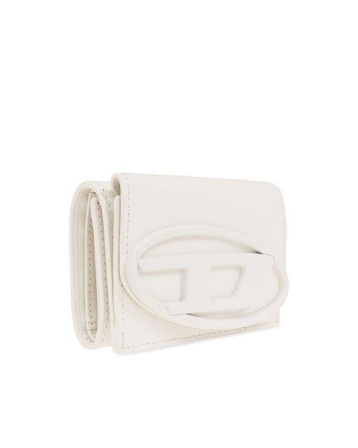 DIESEL White '1dr' Leather Wallet,