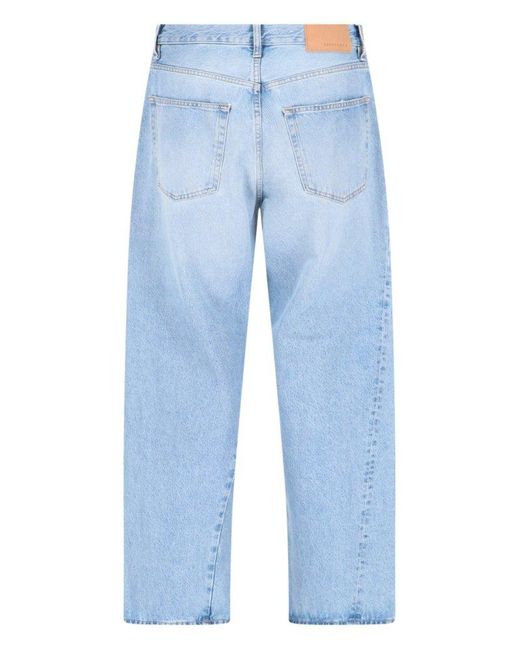 sunflower Blue Mid-rise Wide Leg Jeans for men