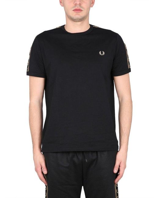 Fred Perry Black Crewneck T-shirt for men