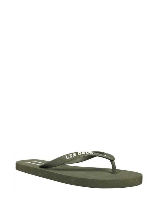 Les Deux Green Rubber Beach Flip Flops for men