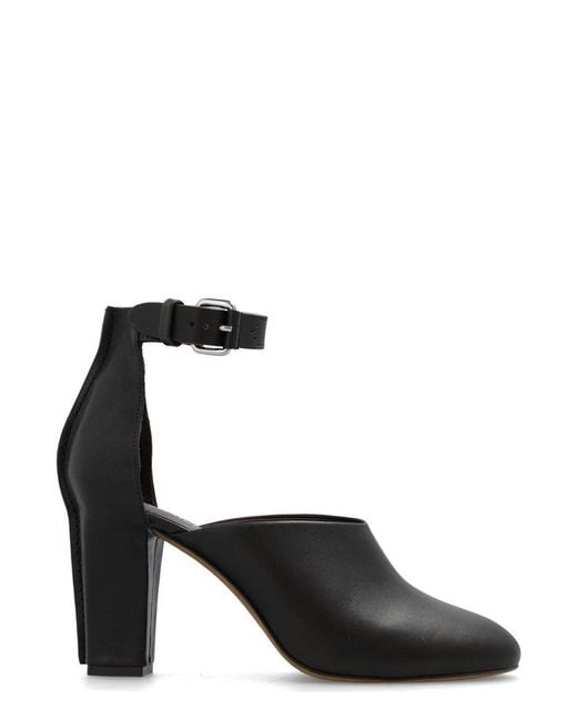 Lemaire Roundtoe Block Heel Pumps in Black Lyst