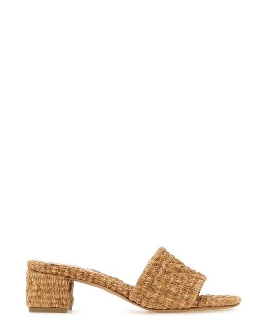 Bottega Veneta Brown Block Heel Sandals