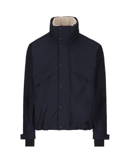 Loro Piana Blue High-neck Long-sleeved Jacket for men