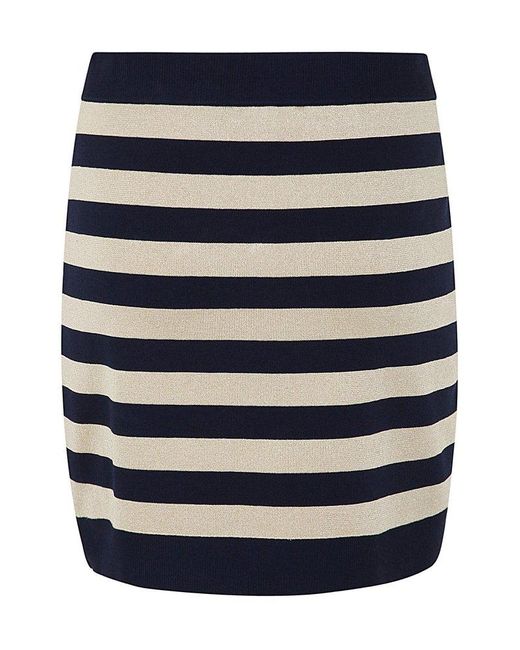 MICHAEL Michael Kors Blue Striped Knitted Mini Skirt