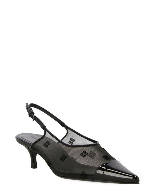 Givenchy Black 4G Mesh Slingbacks