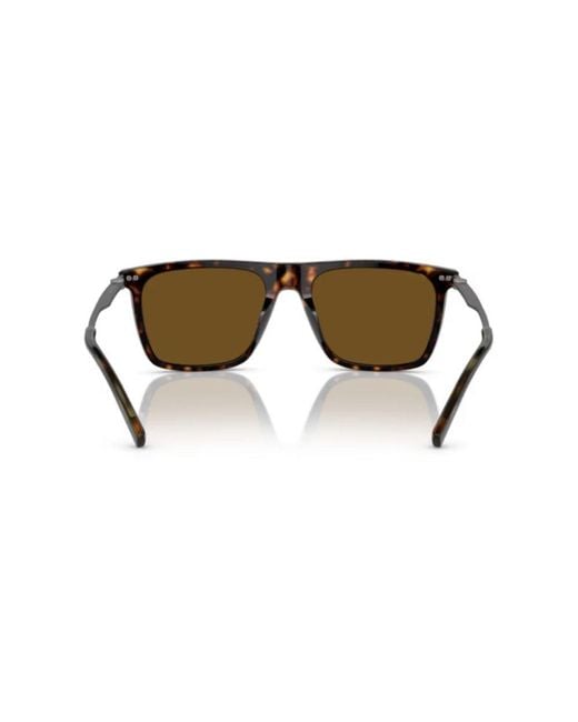 BVLGARI Brown Square Frame Sunglasses for men