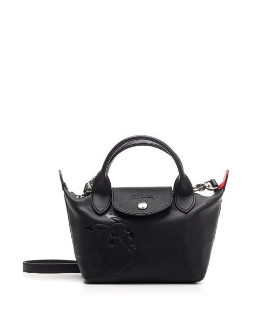 Longchamp X Pok mon Pikachu Embossed Xs Tote Bag in Black Lyst