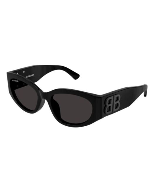 Balenciaga Black Round Frame Sunglasses