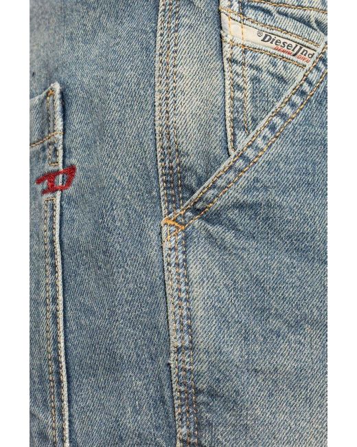 DIESEL Blue Jeans Shorts 'd-livery', for men
