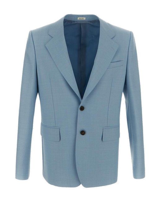 Alexander McQueen Blue Wool Jacket for men