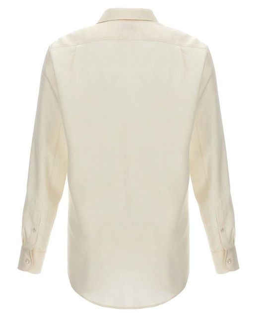 Alexander McQueen White Alamari Print Shirt Shirt, Blouse for men