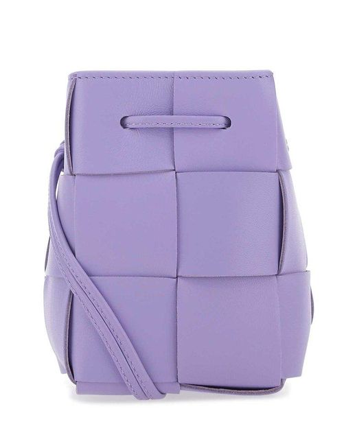 Bottega Veneta Purple Cassette Mini Bucket Bag