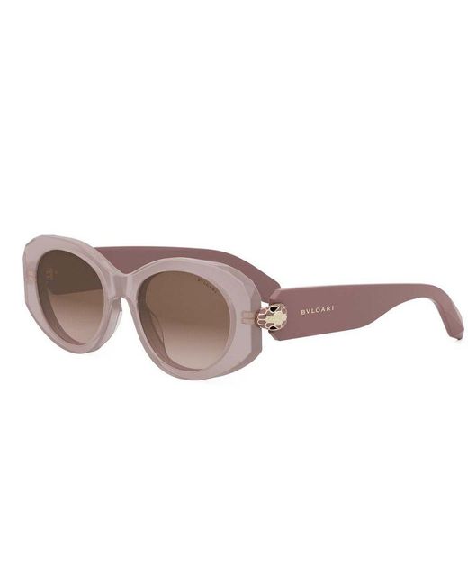 BVLGARI Pink Serpenti Forever Oval Frame Sunglasses