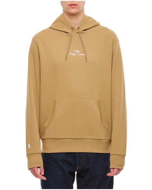 Polo Ralph Lauren Natural Logo-embroidered Drawstring Hoodie for men