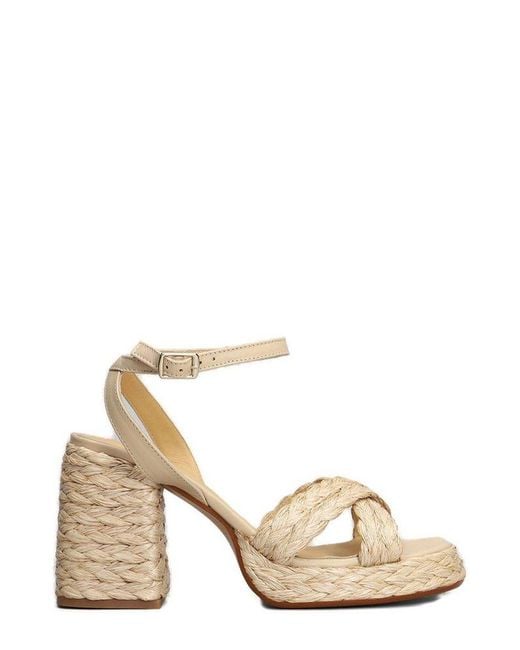 Castaner Natural Valeriette Ankle-Strap Sandals