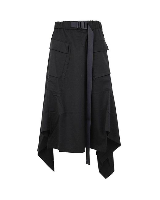 Y-3 Black Classic Refined Wool Skirt
