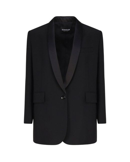 Dondup Black Shawl Collar Blazer Jacket