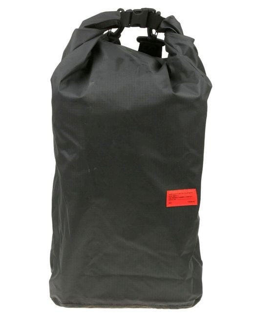 Vans Black Logo Patch Rolltop Backpack for men