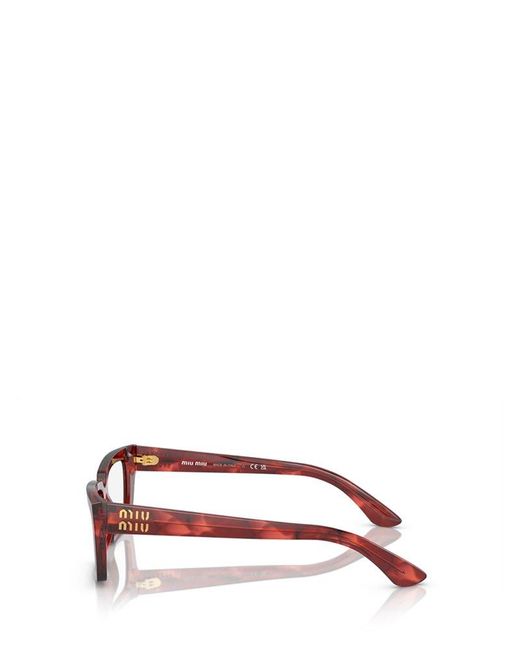 Miu Miu White Square-Frame Glasses