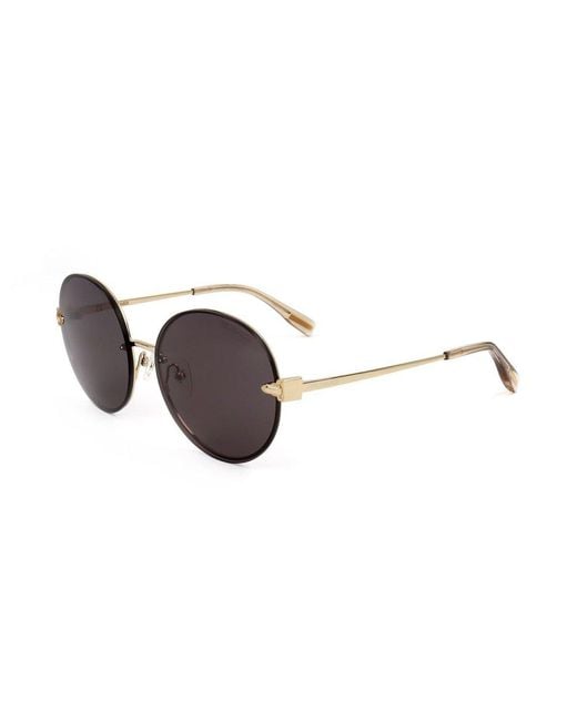 Trussardi Black Round Frame Full Rim Sunglasses