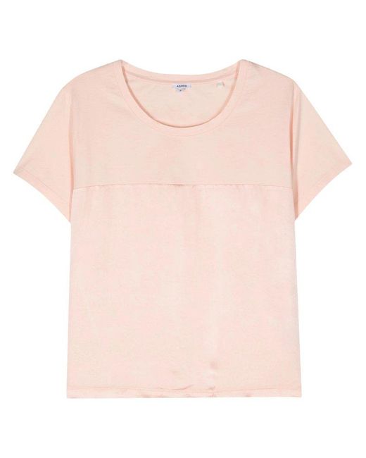Aspesi Pink Panelled-design T-shirt