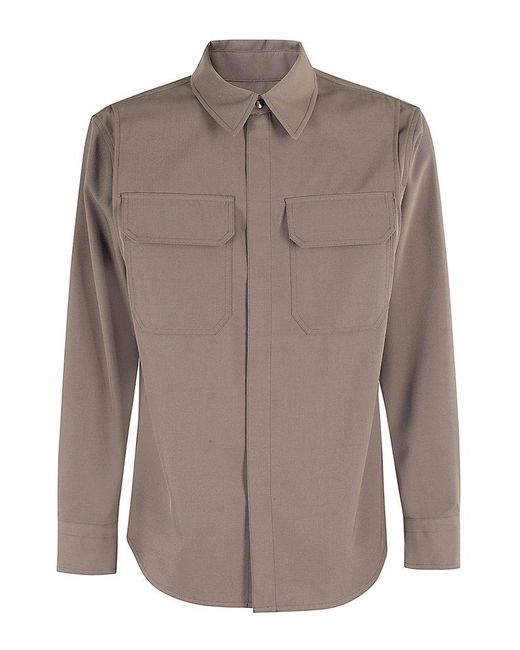 Helmut Lang Brown Military Shirt for men