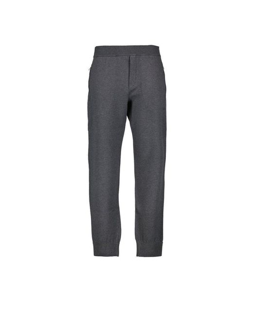 Dior Gray Logo Embroidered Straight-cut Pants for men