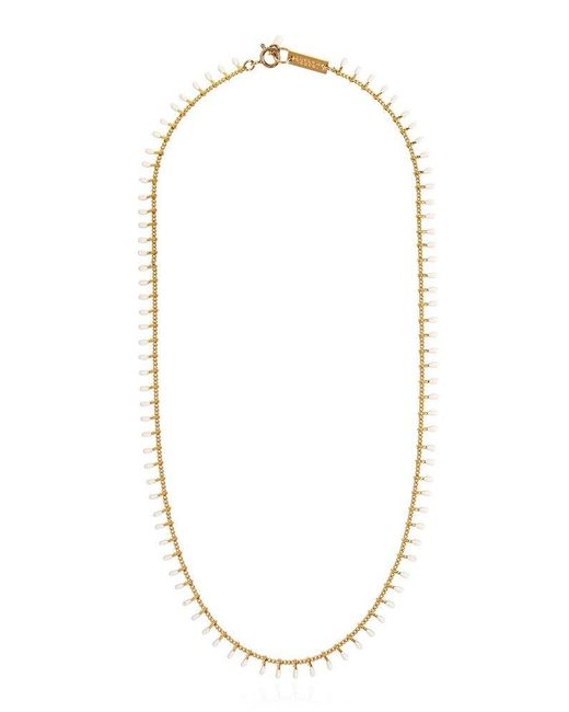 Isabel Marant White Casablanca Charm Necklace