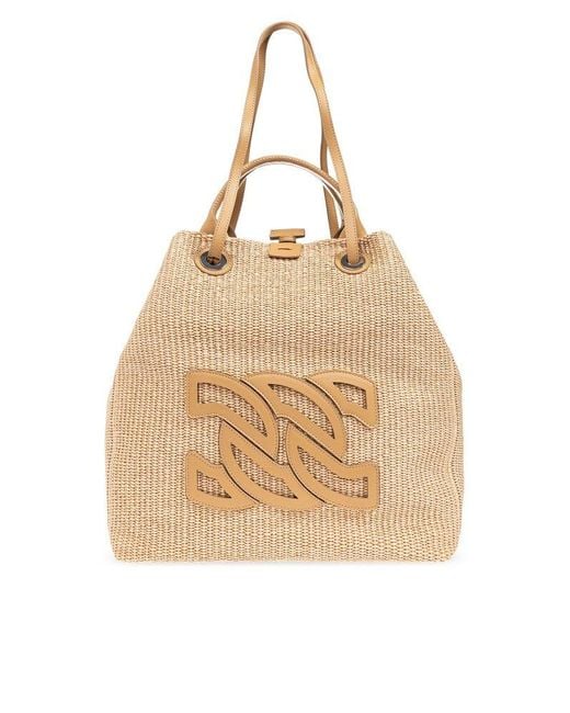 Casadei Natural Dome Shopper Bag