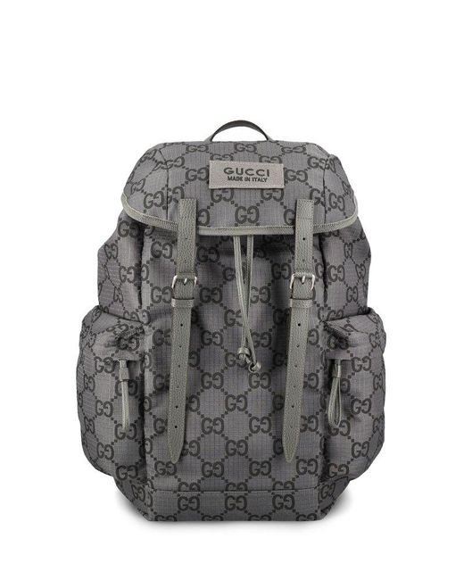 Gucci Large GG Backpack in Gray for Men Lyst