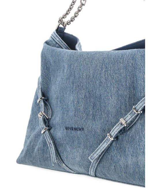 Givenchy Blue Medium Voyou Shoulder Bag