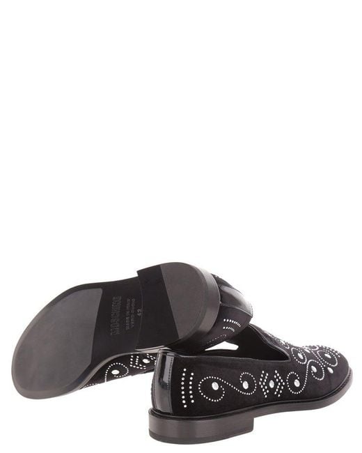 Moschino Black Round-toe Slip-on Loafers for men