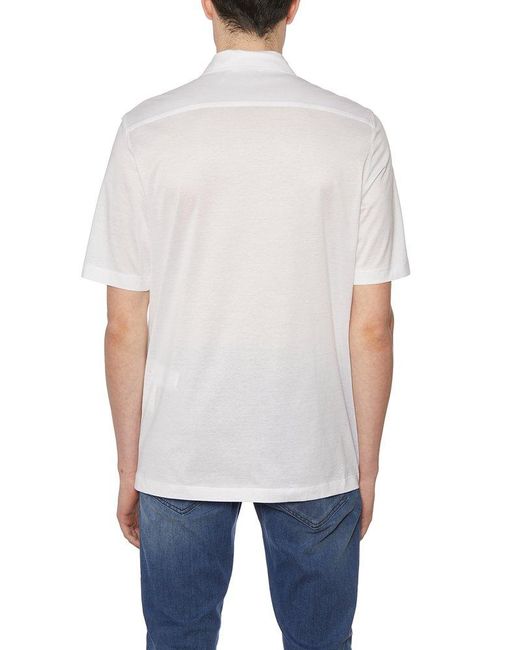 Paolo Pecora White Short Sleeved Buttoned Shirt for men