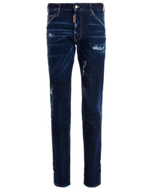 DSquared² Blue Cool Guy Distressed Jeans for men