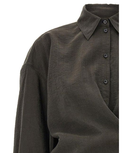 Lemaire Black Silk Shirt,